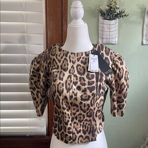 Truth Leopard Print Blouse - Brown and Black